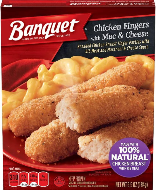 BANQUET CHICKEN FINGERS WITH MAC & CHEESE 184g -(Store pickup only)