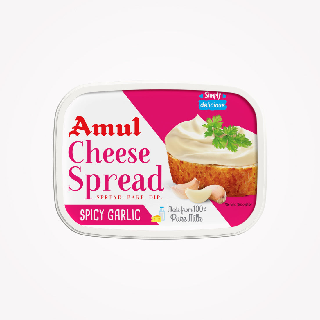 AMUL CHEESE SPREAD SPICY GARLIC  200g - (Store pickup only)