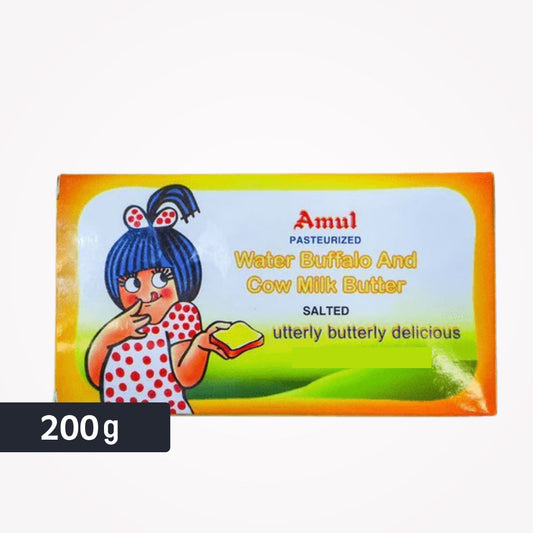 AMUL PASTEURISED WATER BUFFALO AND COW MILK BUTTER 200g - (Store pickup only)