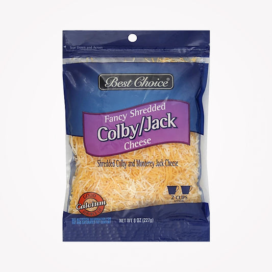 BEST CHOICE FANCY SHREDED COLBY&MONTEREY JACK CHEESE 226g  -(Store pickup only)