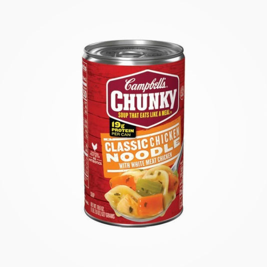 CAMPBELLS CHUNKY CLASSIC CHICKEM NOODLE WITH WHITE MEAT CHICKEN