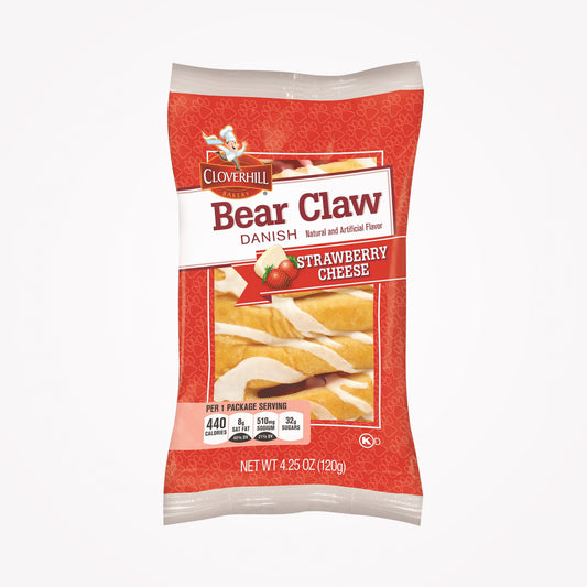 CLOVERHILL BEAR CLAW STRAWBERRY CHEESE