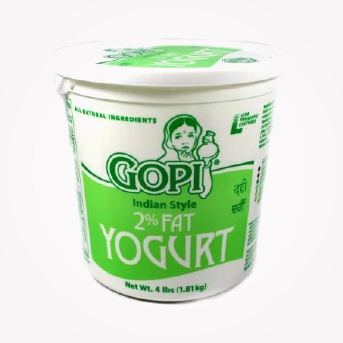 GOPI INDIAN STYLE LOW FAT YOGURT-4LB -(Store pickup only)