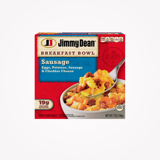 JIMMYBEAN BREAKFAST BOWL SAUSAGE EGGS,POTATOES,SAUSAGE & CHEDDAR CHEESE