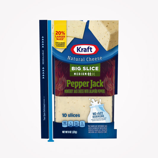 KRAFT NATURAL CHEESE BIG SLICE PEPPER JACK