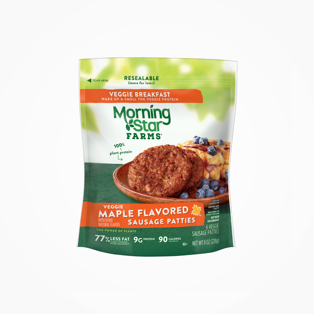 MORNING STAR FARMS VEGGIE MAPLE FLAVOURED SAUSAGE PATTIES 228g -(Store ...