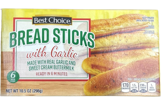 BEST CHOICE BREAD STICKS WITH GARLIC